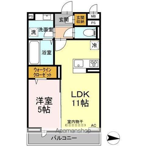 フェールⅡ(1LDK/3階)の間取り写真