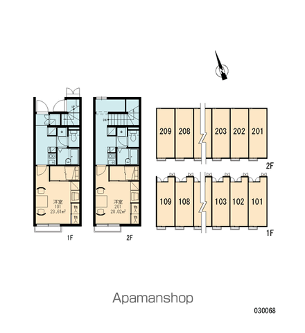 レオパレスEIGER(1K/2階)の間取り写真