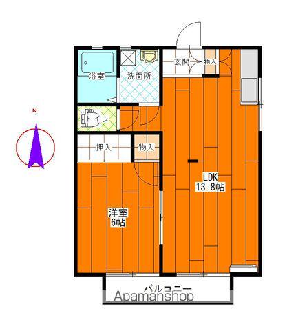 ベルメゾン長田(1LDK/1階)の間取り写真