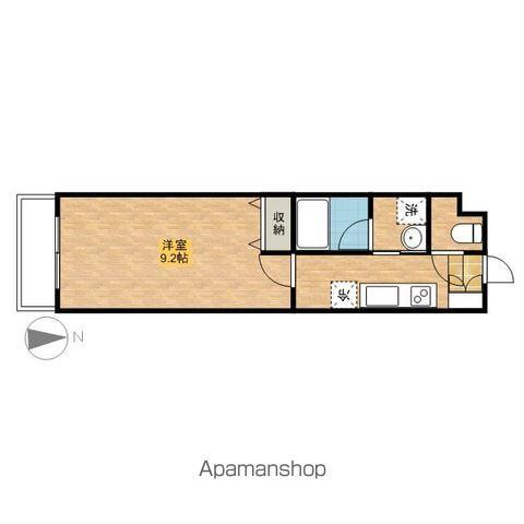 コンフォール左入(1K/3階)の間取り写真