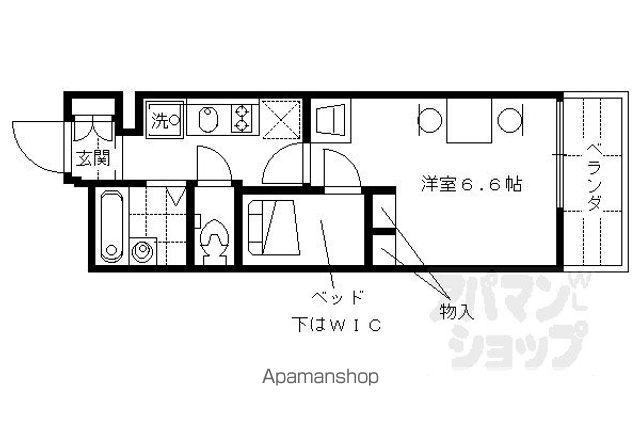 レオパレスプリオール東山III(1K/1階)の間取り写真