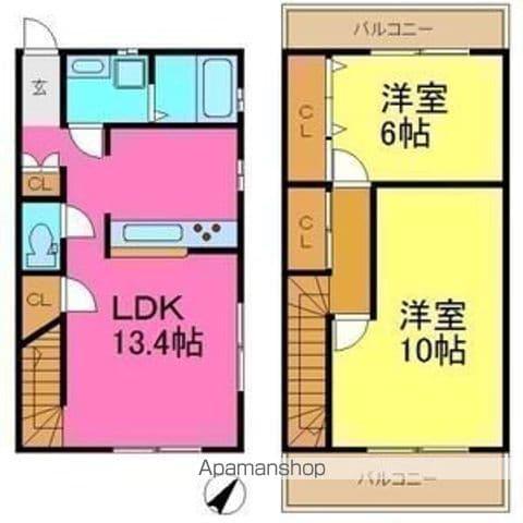 中央本線 神領駅 徒歩28分 2階建 築16年(2LDK)の間取り写真