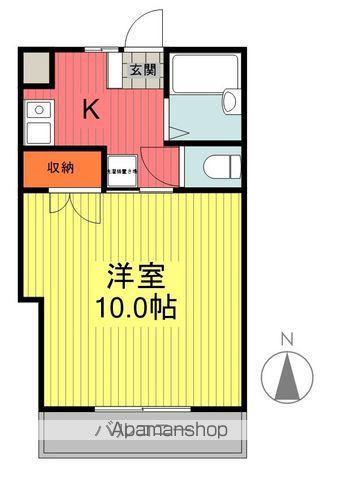 アメニティーマンションカネコ(1K/3階)の間取り写真