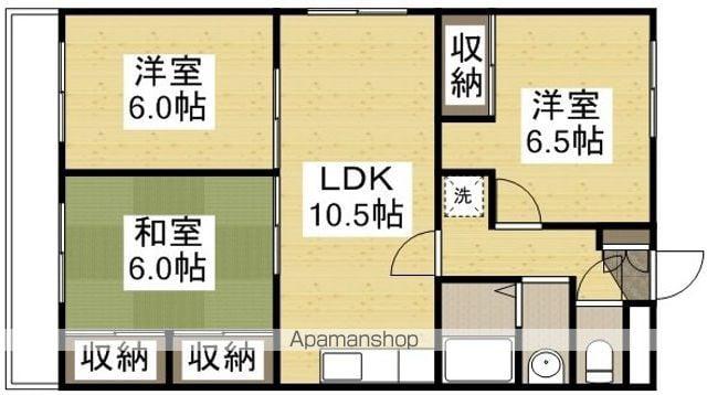 ソーシャルOMORIⅡ(3LDK/3階)の間取り写真