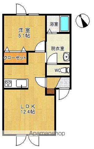 LIFE・Ⅳ(1LDK/2階)の間取り写真
