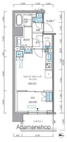 パークアクシス新大橋(1LDK/5階)の間取り写真