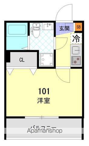 CFジオーレ鎌倉壱番館(1K/1階)の間取り写真