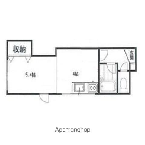 メゾン山田(1DK/4階)の間取り写真