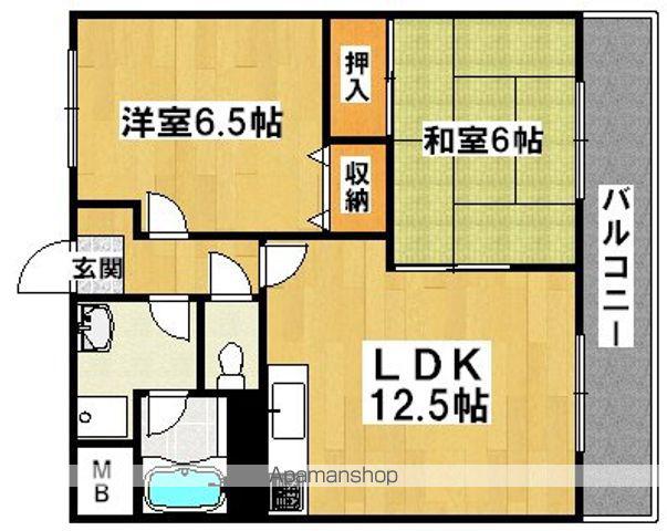 ミレニアム(2LDK/3階)の間取り写真