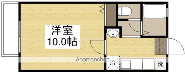 ツイン・ウッズ1(1K/2階)の間取り写真