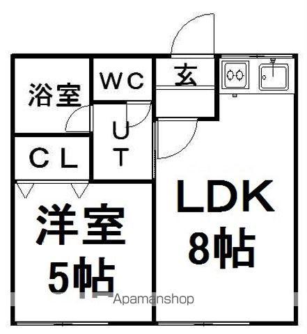 シティハイムベルウッド(1LDK/2階)の間取り写真