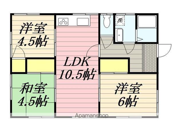 西日本鉄道甘木線 甘木駅(西鉄) 徒歩25分 1階建 築38年(3LDK)の間取り写真