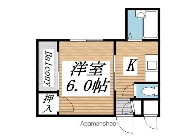 シャトレ菅原Ⅰ(1K/3階)の間取り写真