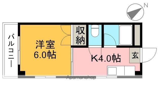 ユーマンション(1K/3階)の間取り写真