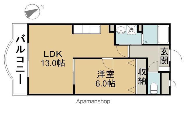 メゾンSKⅡ(1LDK/4階)の間取り写真