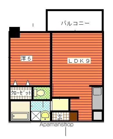 カラーズ(1LDK/6階)の間取り写真
