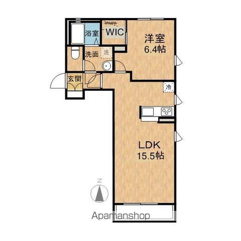 ウェールⅢ(1LDK/2階)の間取り写真