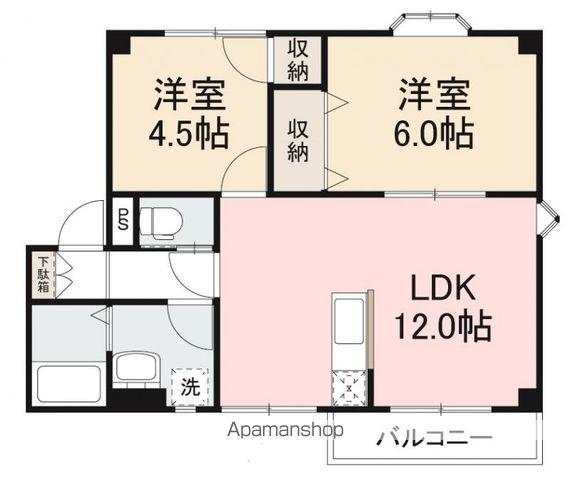 グリーンアレイ26 A・B(2LDK/1階)の間取り写真
