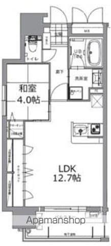 プレスタイル博多駅南Ⅱ(1LDK/6階)の間取り写真
