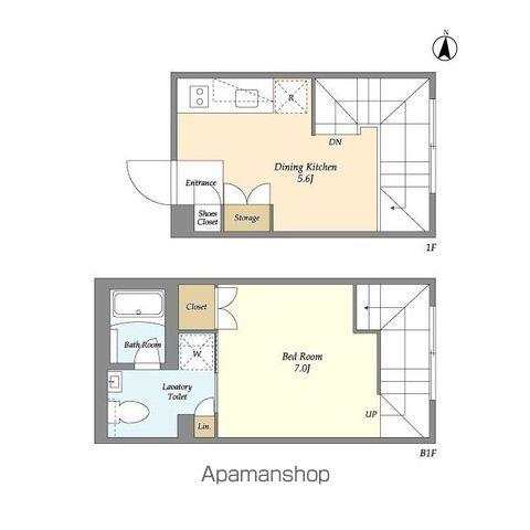 ガーデンレジデンス恵比寿(1DK/1階)の間取り写真