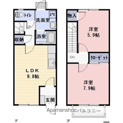 パネスガーデン B棟(2LDK)の間取り写真