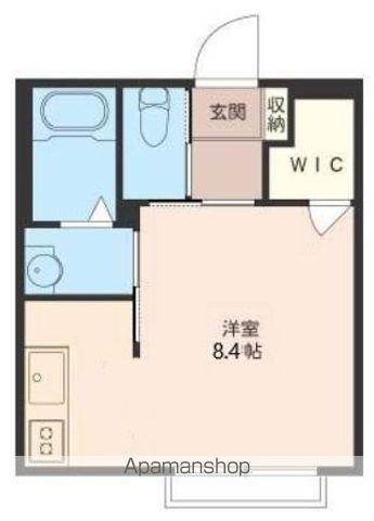 ベレオ武蔵野(ワンルーム/2階)の間取り写真