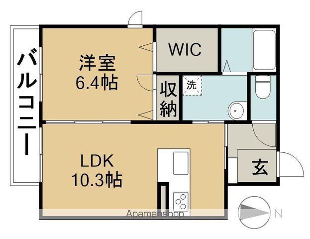 グリーンコート(1LDK/1階)の間取り写真