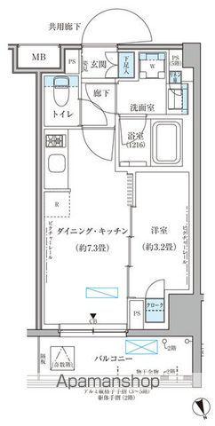 パークアクシス文京本郷(1DK/4階)の間取り写真
