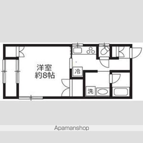 ハイムお花茶屋(1K/2階)の間取り写真