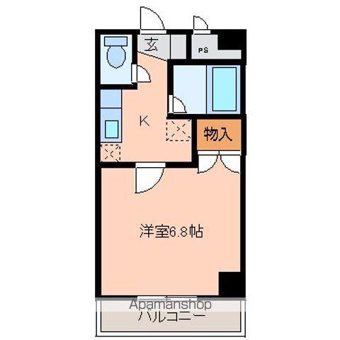 ガーデンプレイスT&T(ワンルーム/6階)の間取り写真