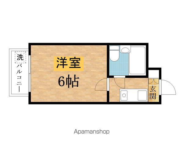 シャトーレ18(1K/2階)の間取り写真