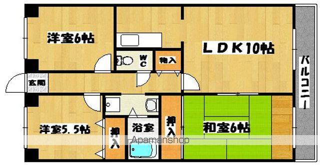 ボッセルコート深井(3LDK/2階)の間取り写真