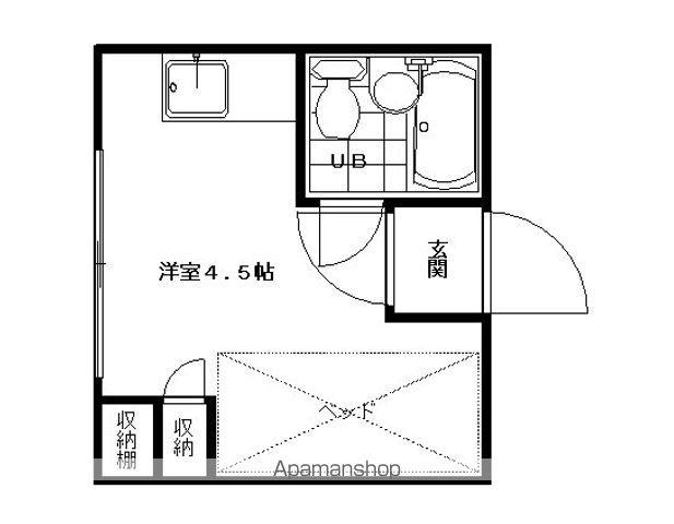 CHERRY GARDEN(ワンルーム/4階)の間取り写真