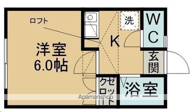 グレートハイツ双葉ケ丘(1K/1階)の間取り写真