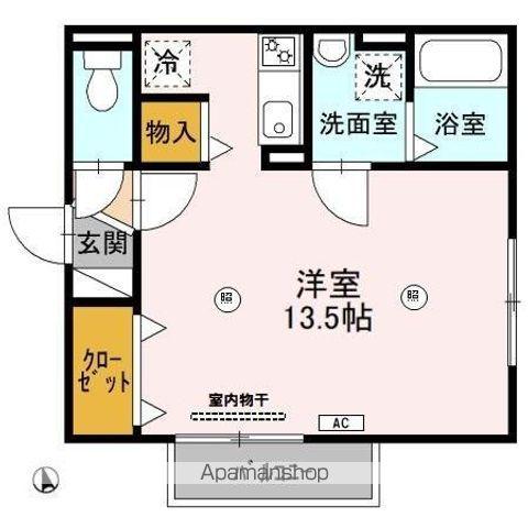 リビングタウン文京 D(ワンルーム/2階)の間取り写真