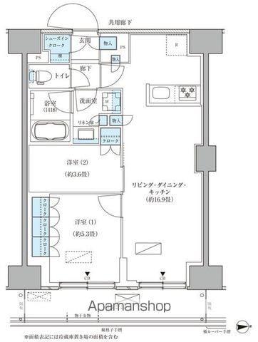 パークアクシス品川天王洲アイル(2LDK/8階)の間取り写真