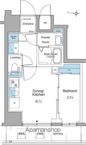 ルフォンリヴェント清澄白河(1DK/3階)の間取り写真