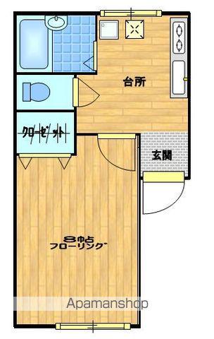 コーポラスY・A(1K/1階)の間取り写真