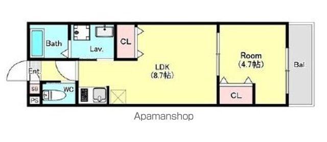 レジデンス東千葉(1LDK/2階)の間取り写真