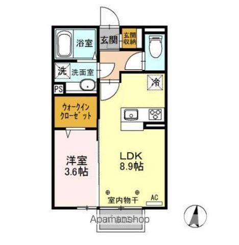 ルーチェ・ソラーレ(1LDK/2階)の間取り写真