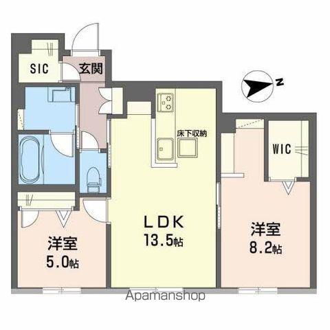 VIOLAFURUICHI(2LDK/3階)の間取り写真