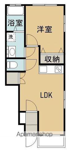 ラ・ナチュール 一番館 B棟(1LDK/1階)の間取り写真