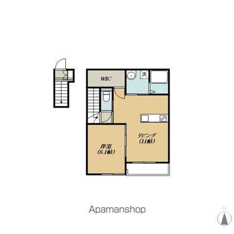 エトワール下坂浜A(1LDK/2階)の間取り写真