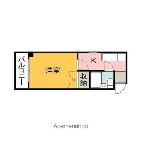 COLORS.BLD(1K/4階)の間取り写真