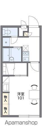 レオパレスカトレア(1K/1階)の間取り写真