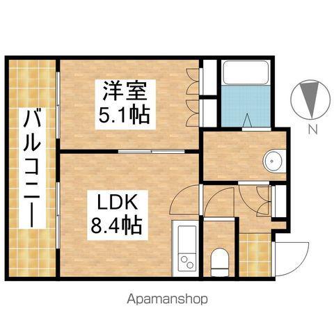 VILLA MATSUBALLA(1LDK/4階)の間取り写真