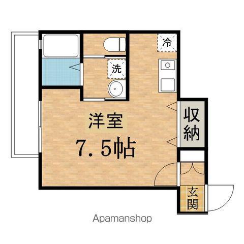 カルムメゾン(ワンルーム/2階)の間取り写真