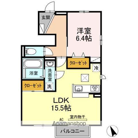 SEJOUR清瀬Ⅱ(1LDK/1階)の間取り写真