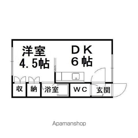 コーポ並木(1DK/2階)の間取り写真