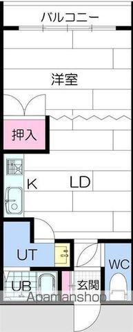 黄金マンション(1DK/2階)の間取り写真